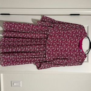 Hot pink floral dress